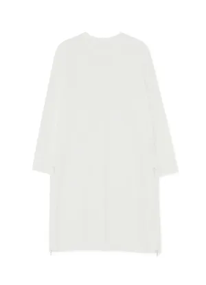 30/- COTTON JERSEY LONG T-SHIRT WITH ZIPPERED SIDE SLITS