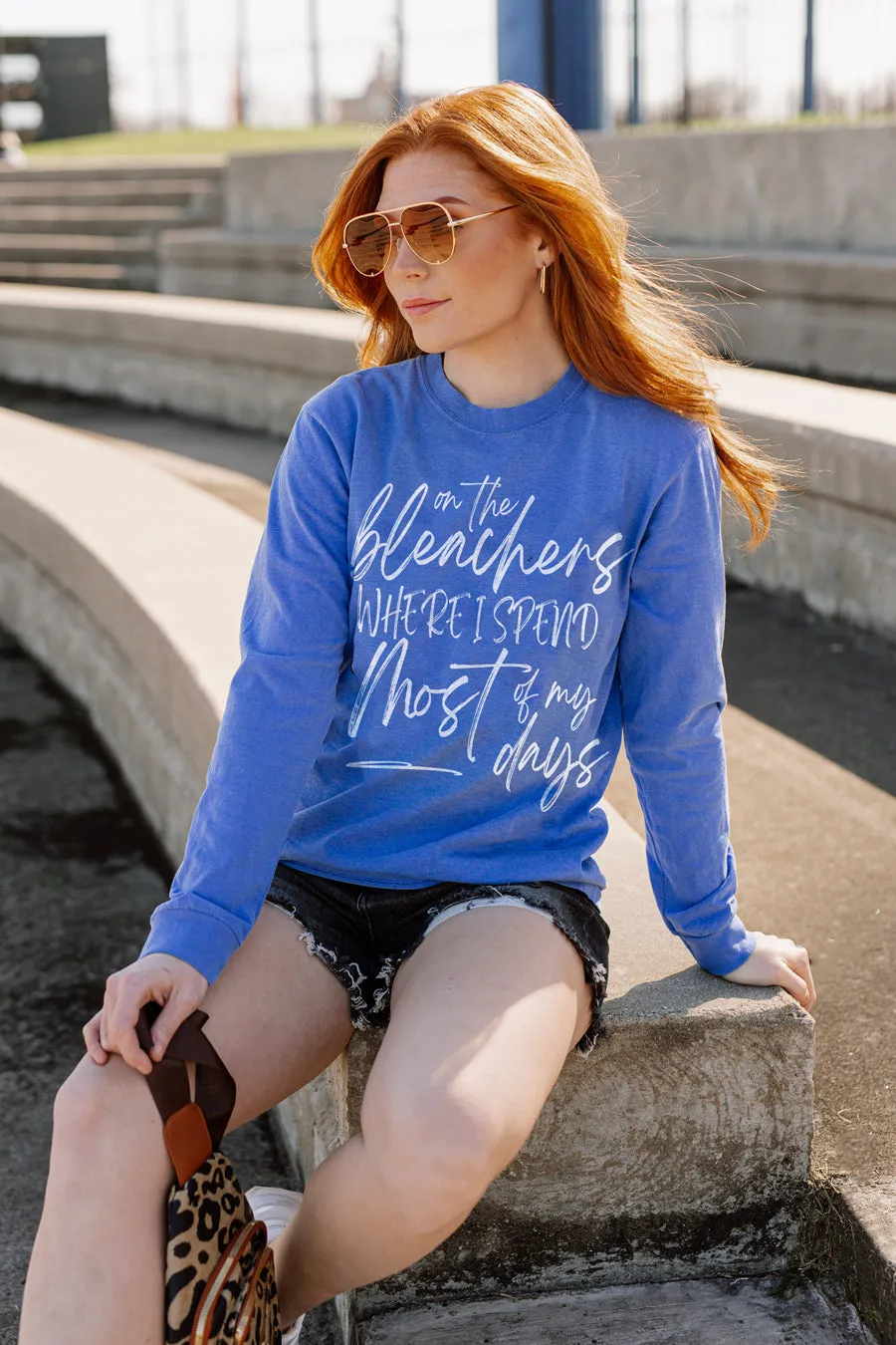BALLPARK MAMA VINTAGE WASH LONG SLEEVE TEE