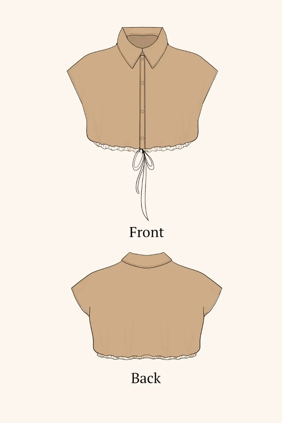 Cropped Blouse Sewing Pattern 'Cedar'