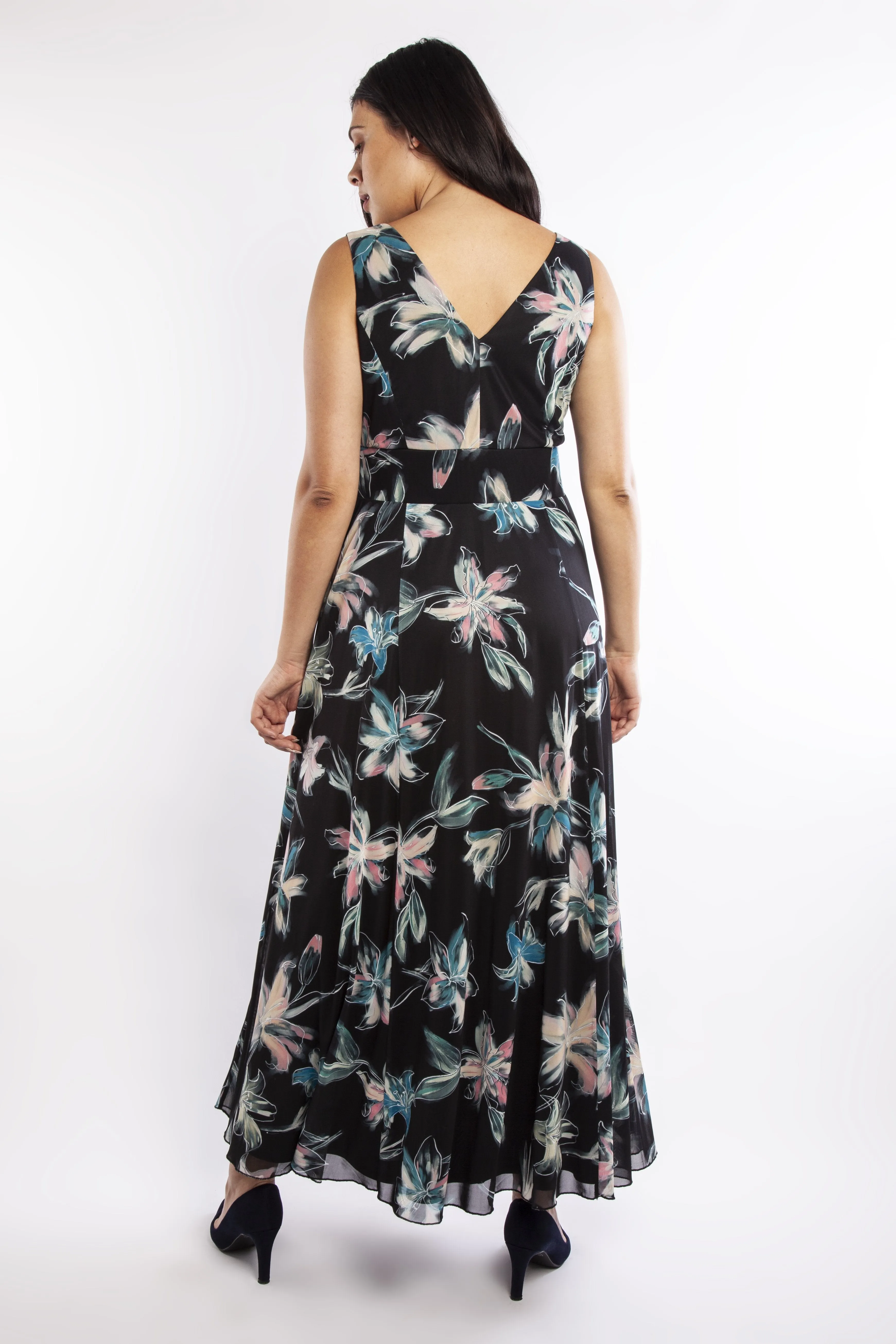 Florence Black Print Maxi Dress