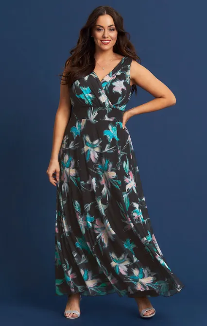 Florence Black Print Maxi Dress