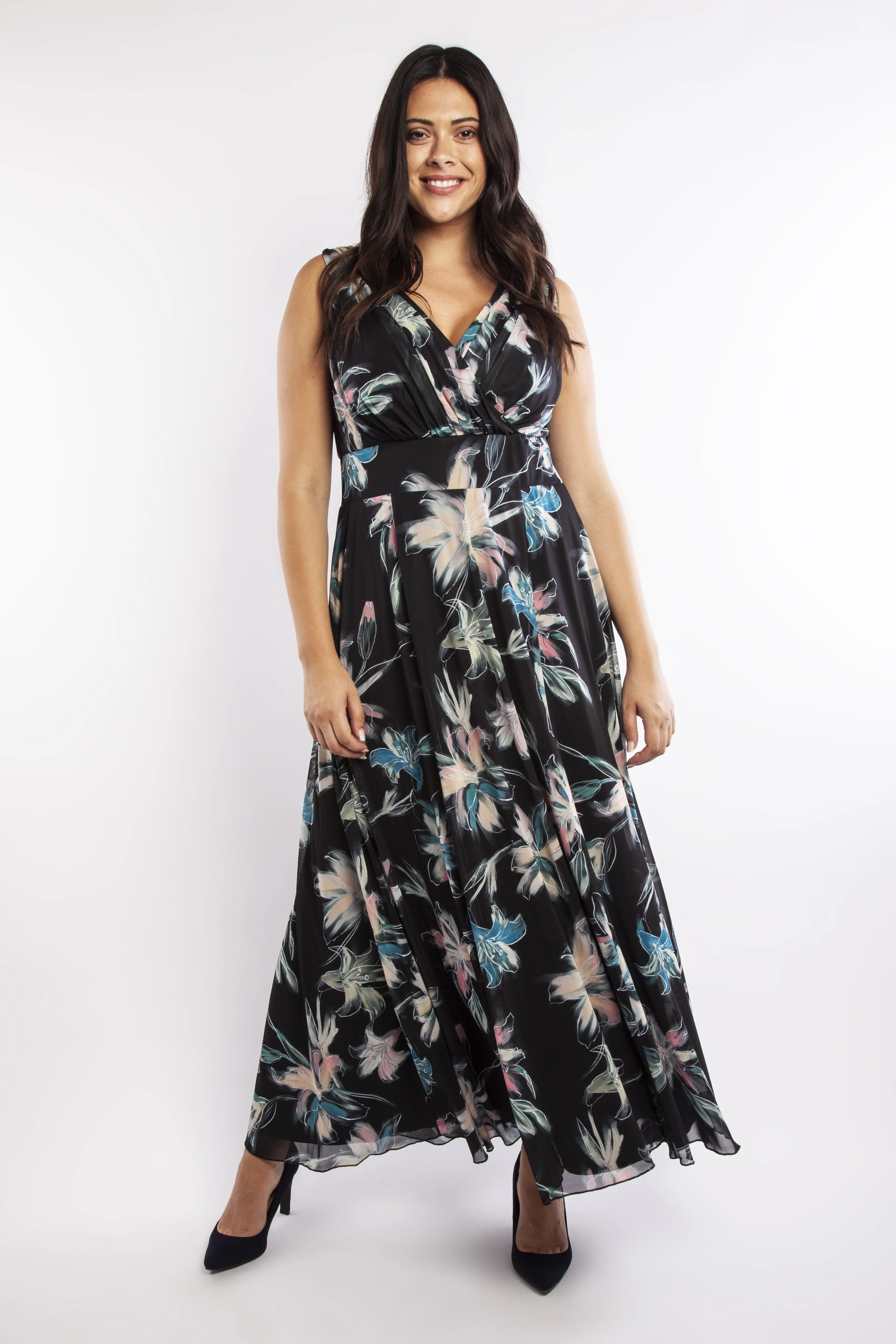 Florence Black Print Maxi Dress