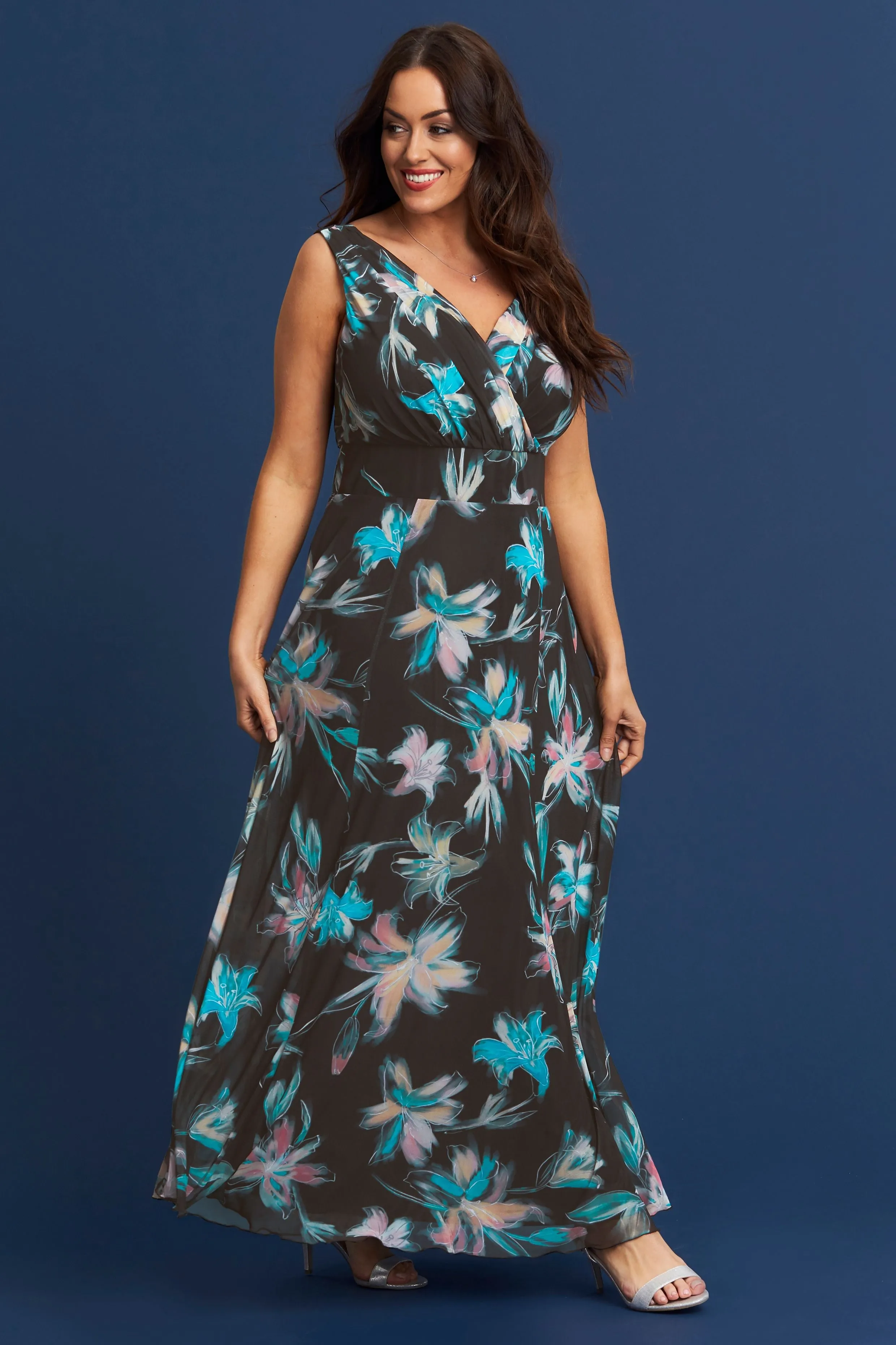 Florence Black Print Maxi Dress