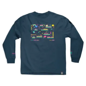 Girl x Sanrio Kawaii Arcade Level Up L/S Tee - Harbor Blue