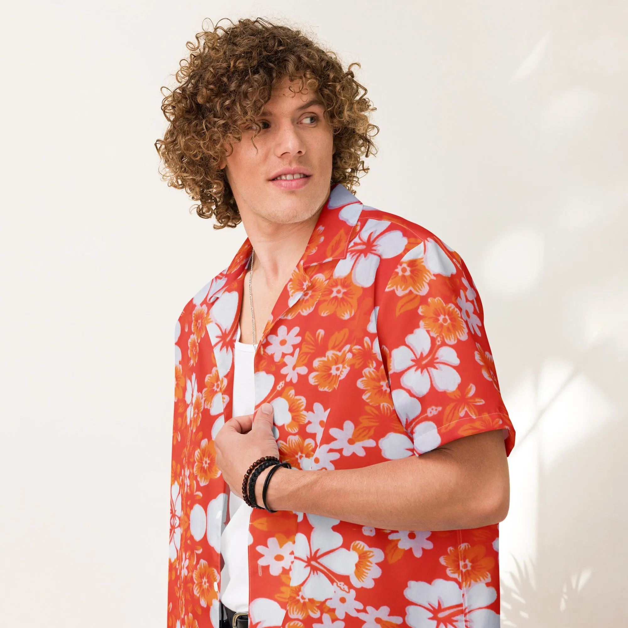 Humble Sportswear™ Men's Hawaiian Floral Button Shirt