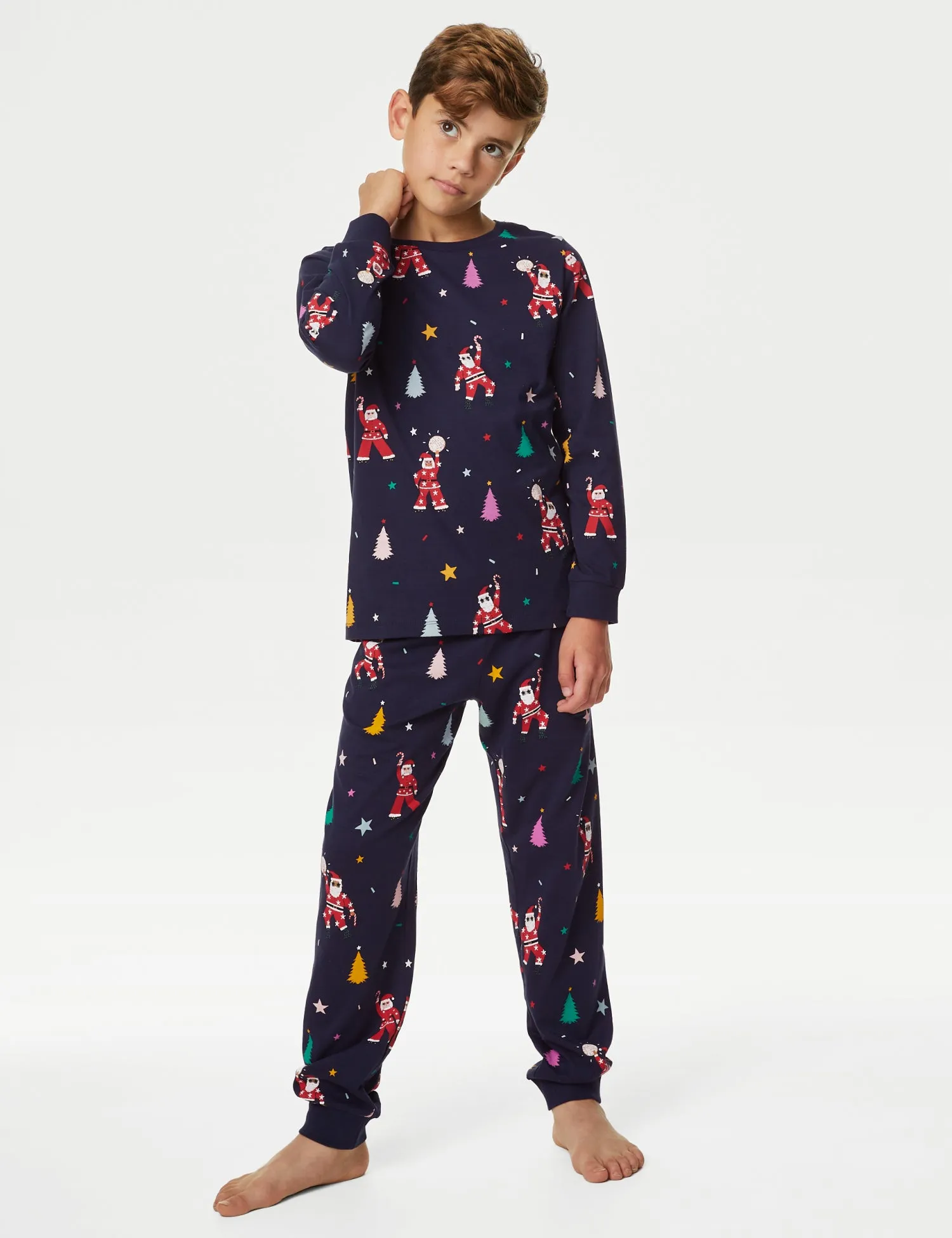 Kids' Disco Santa Family Christmas Pyjama Set