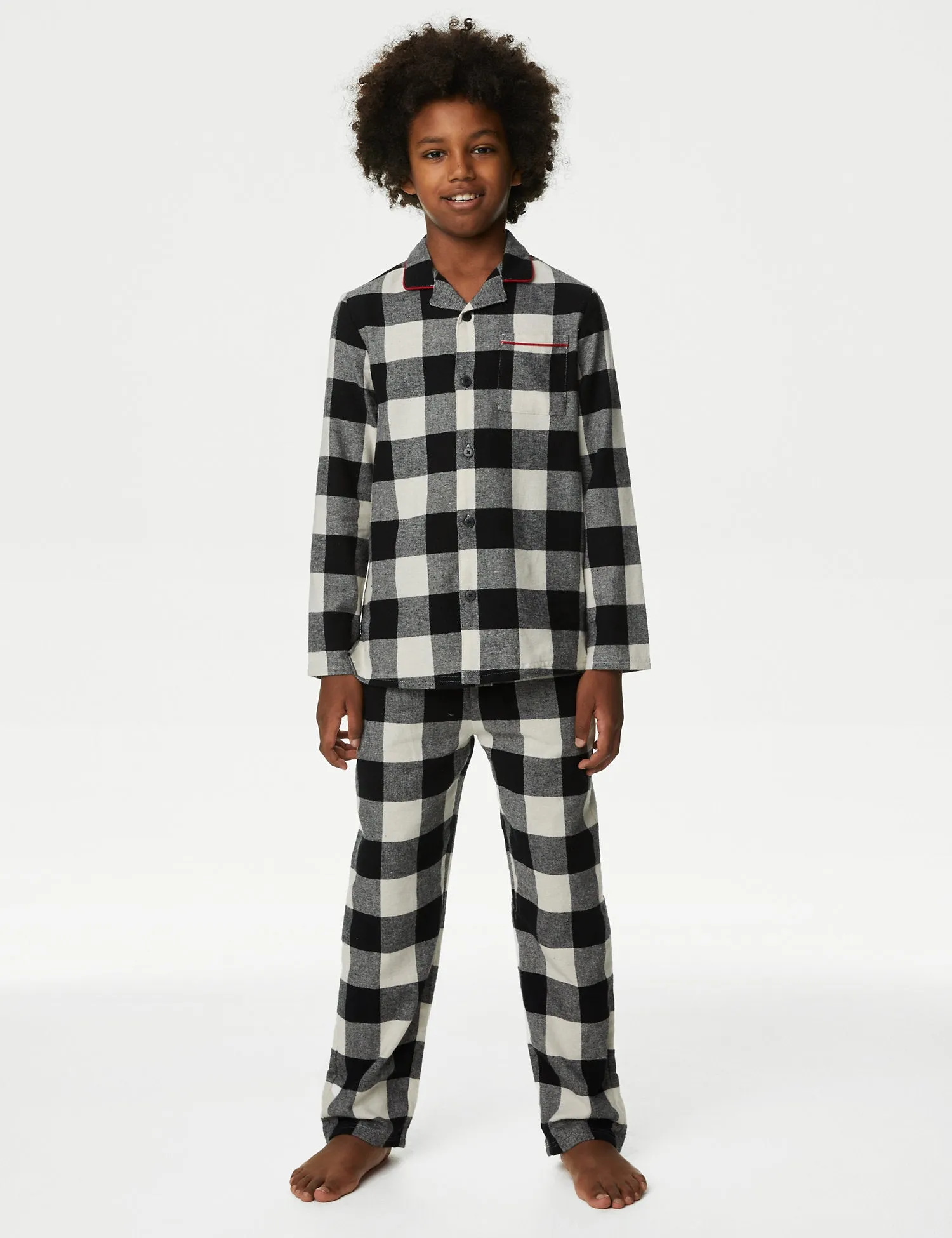 Kids' Mono Check Family Christmas Pyjama Set