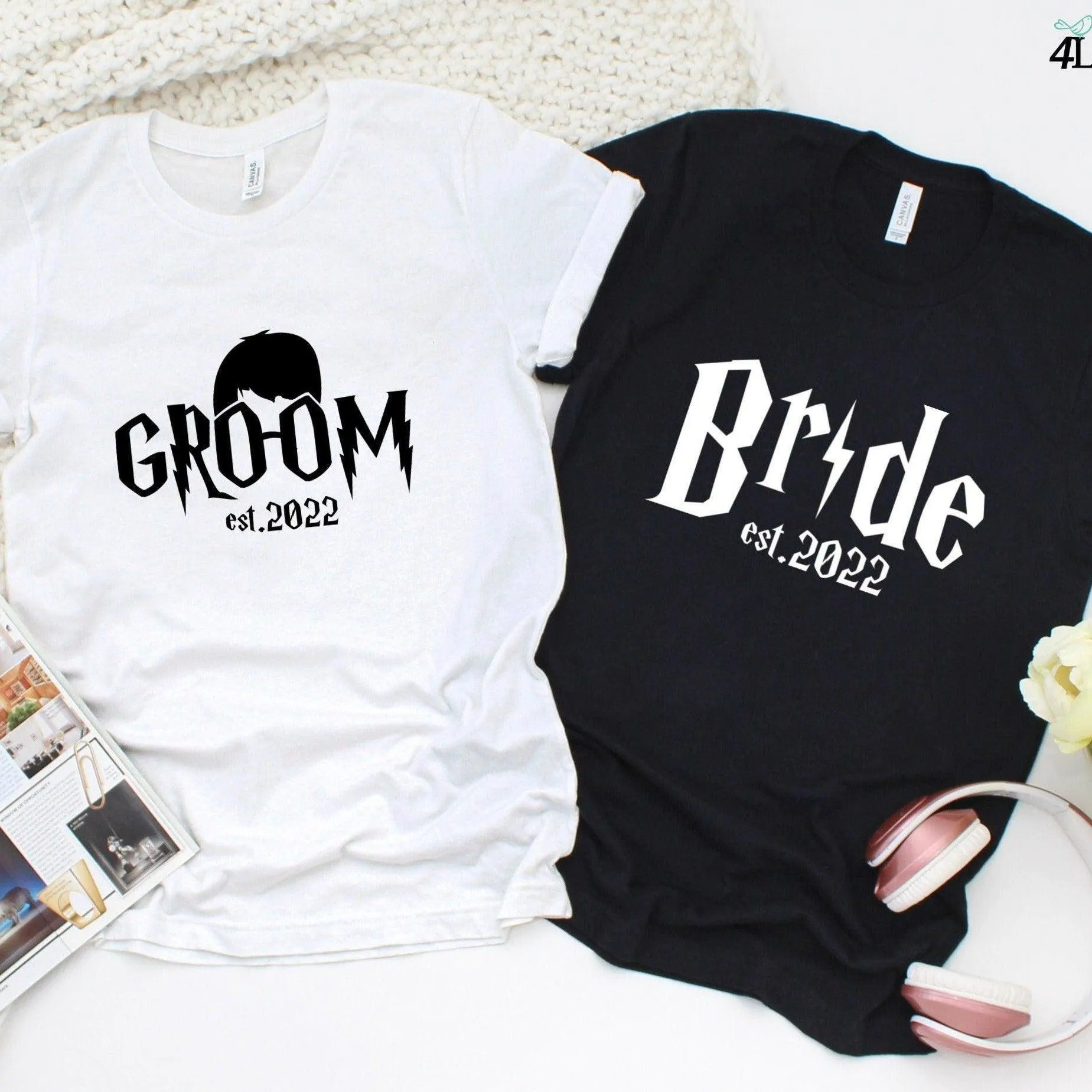 Magical Couple's Custom EST. Matching Outfits: Inspired by Harry Potter for Bride & Groom