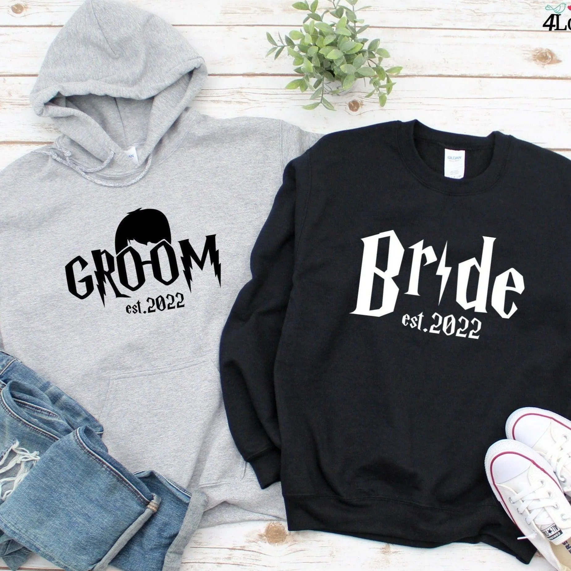 Magical Couple's Custom EST. Matching Outfits: Inspired by Harry Potter for Bride & Groom