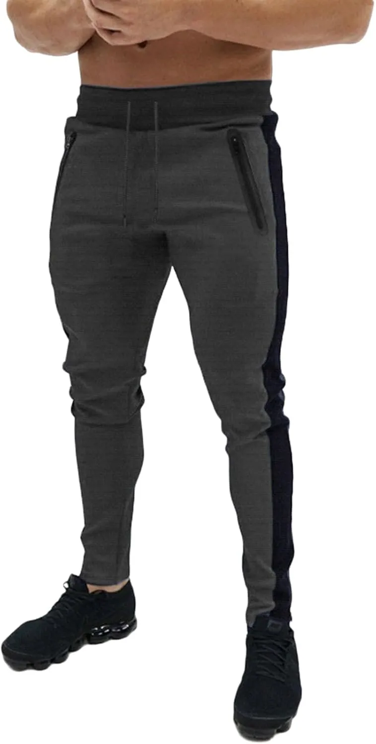 Men's Joggers Sweatpants Casual Open Bottom Straight Leg Pants Slim Fit for Running Urban Streetwear Hip Hop