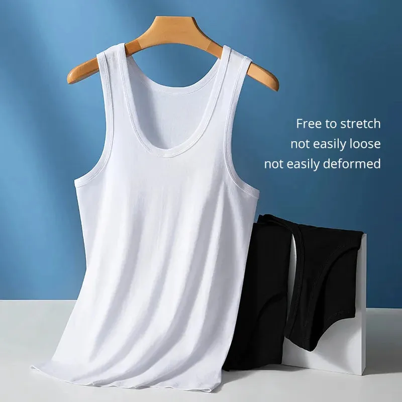 Men's pure cotton vest fitness training