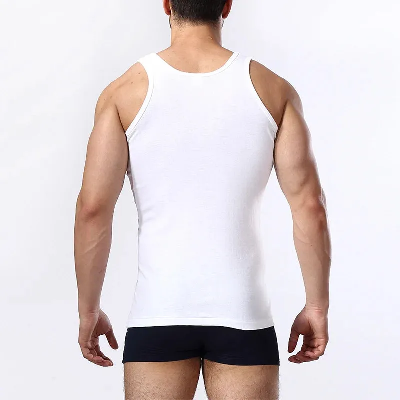 Men's pure cotton vest fitness training