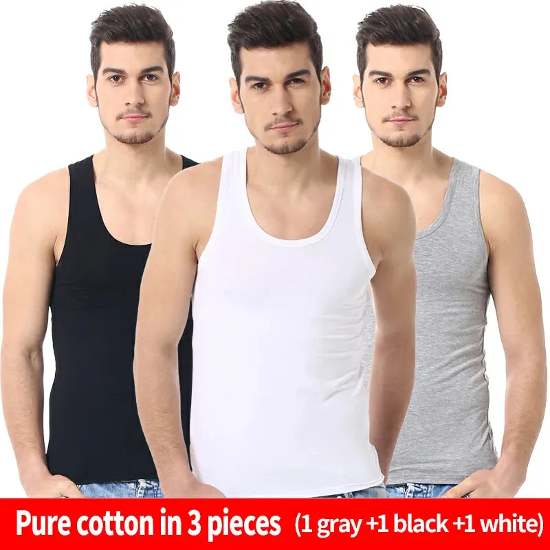 Men's pure cotton vest fitness training