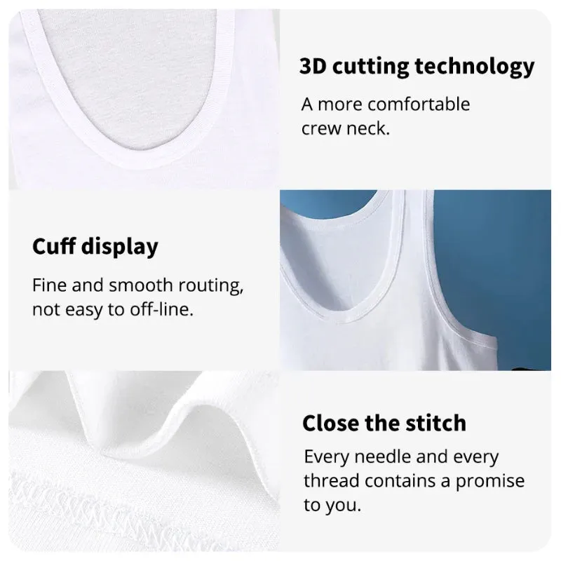 Men's pure cotton vest fitness training