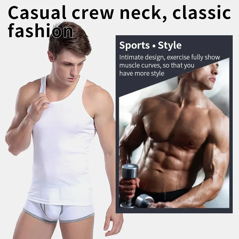 Men's pure cotton vest fitness training