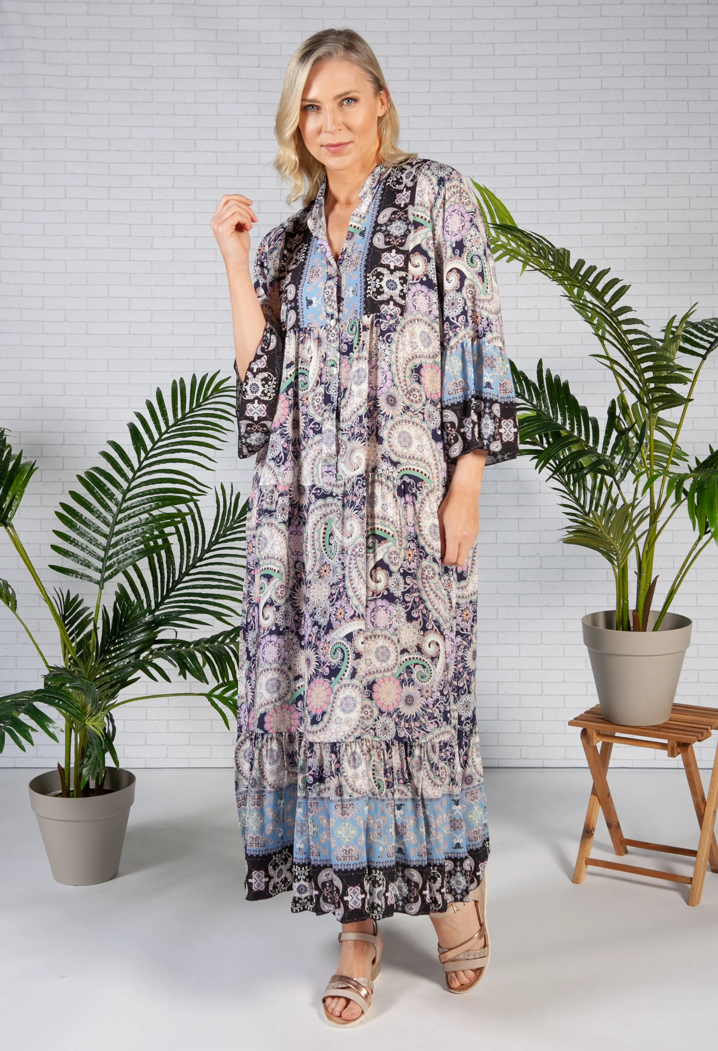 Night Sky Moroccan Print Dress