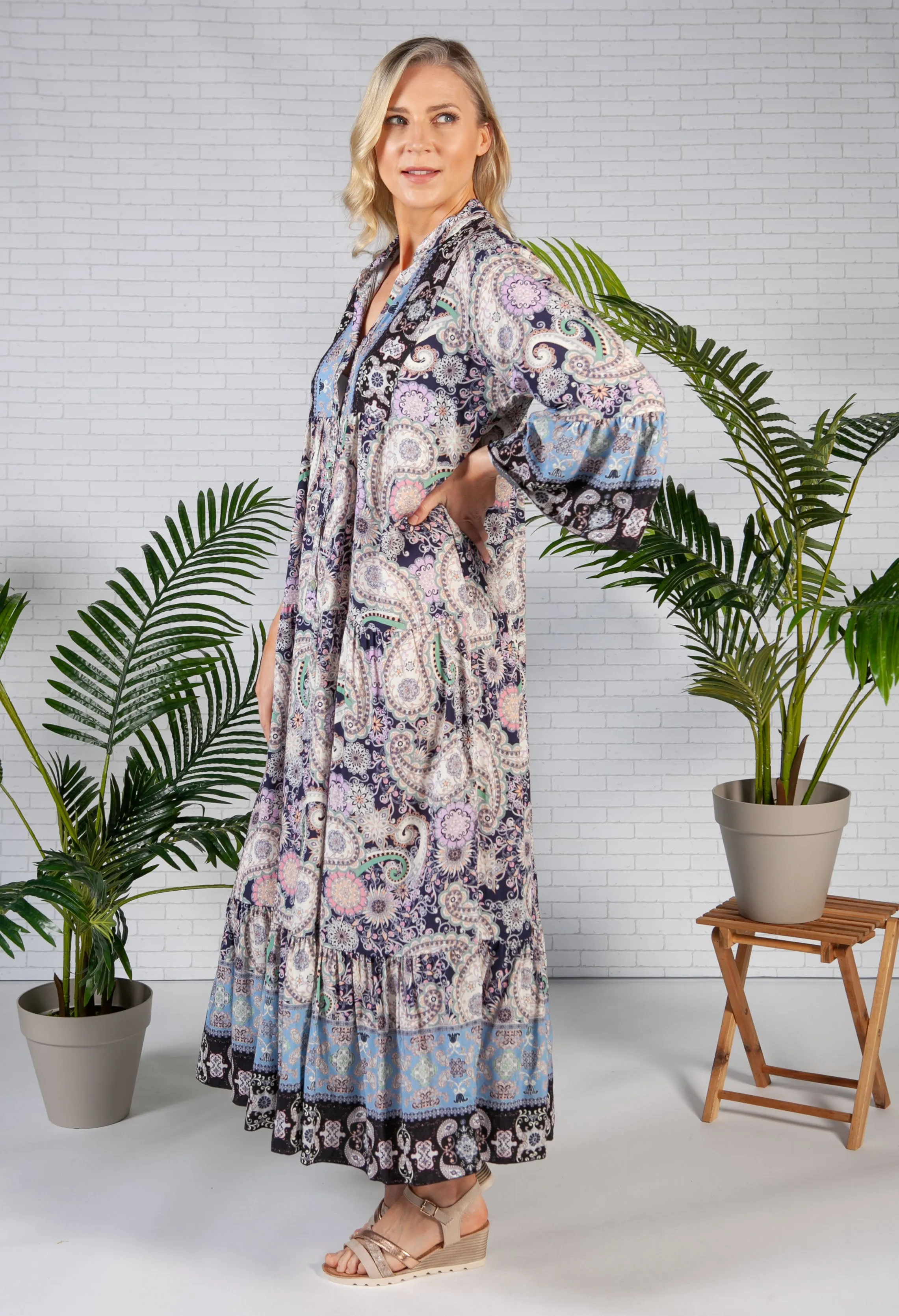 Night Sky Moroccan Print Dress