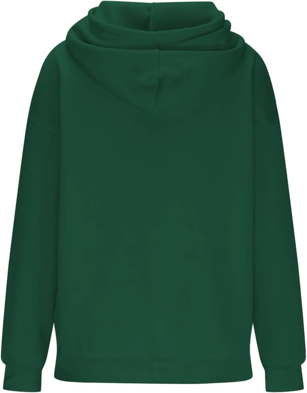 Oversized Drop Shoulder Hooded Sweatshirt for Women Long Sleeve Solid Drawstring Sweatshirt Streetwear Pullover Top