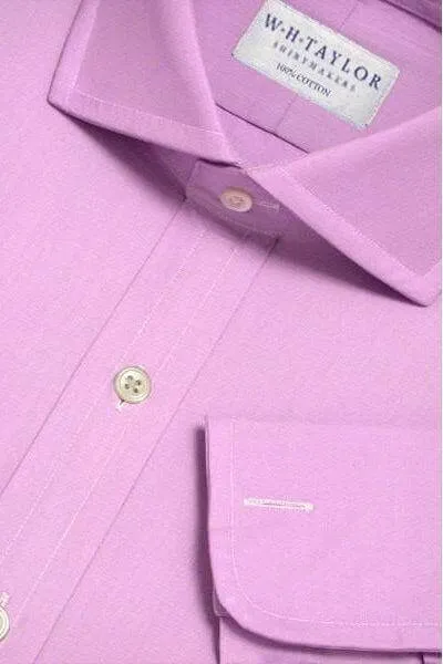 Plain Lilac Poplin Men's Bespoke Shirt