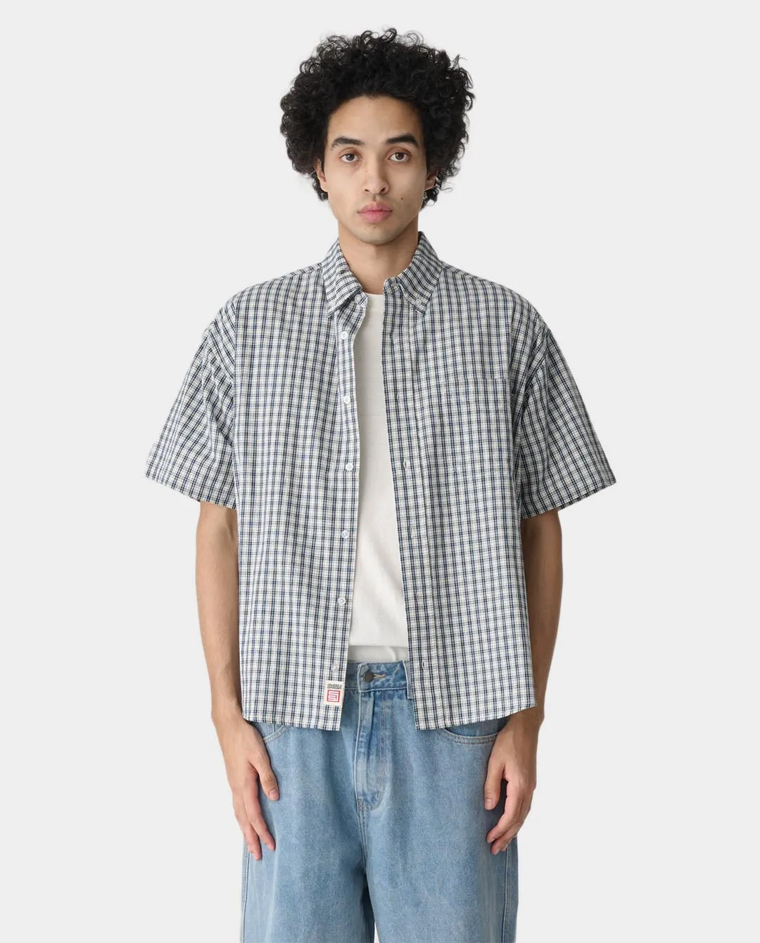 S/Double - Classic Gingham Shirt - Navy