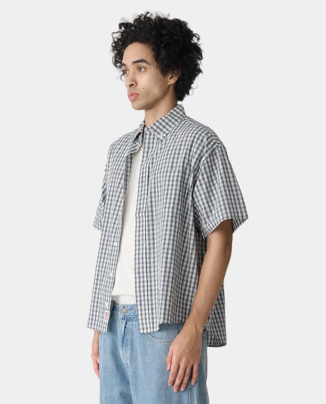 S/Double - Classic Gingham Shirt - Navy