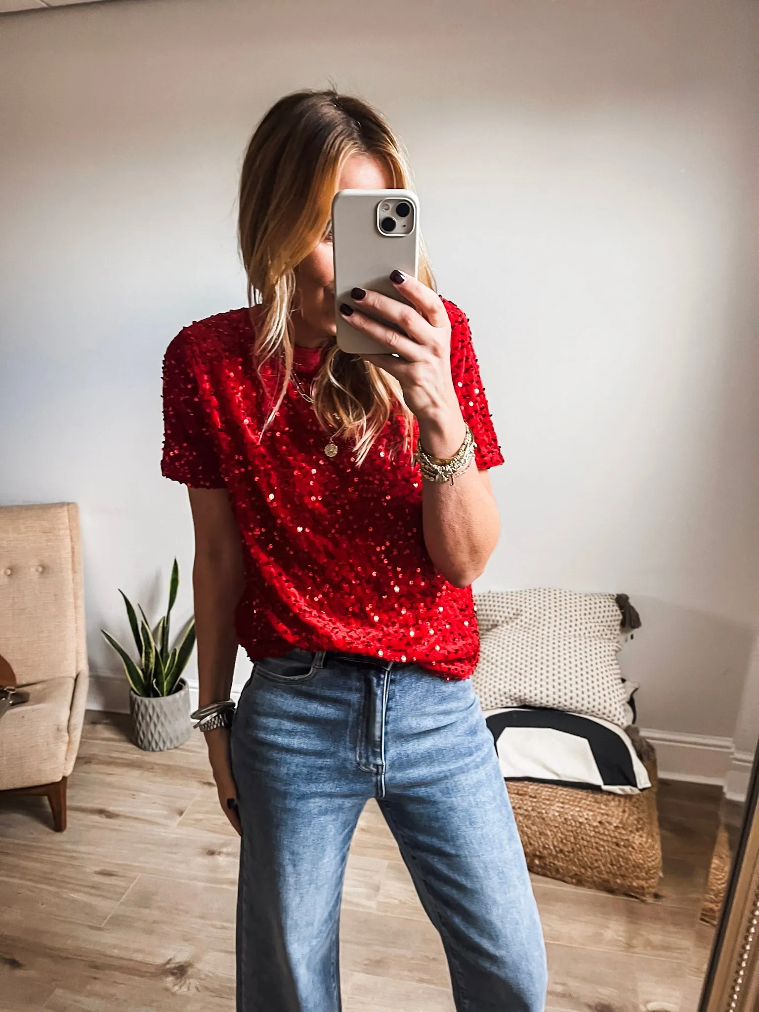 Sequin Velvet T-Shirt