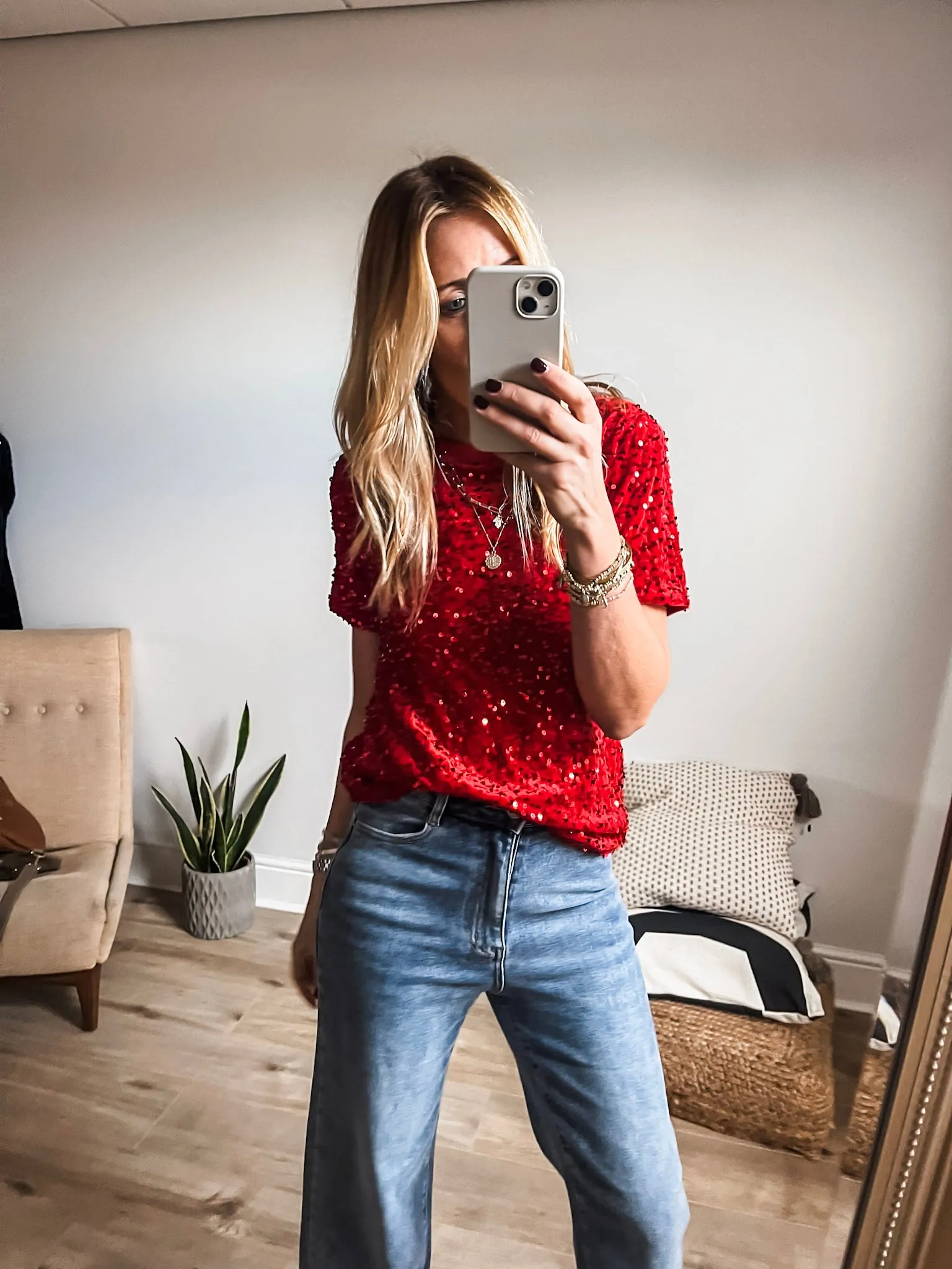 Sequin Velvet T-Shirt