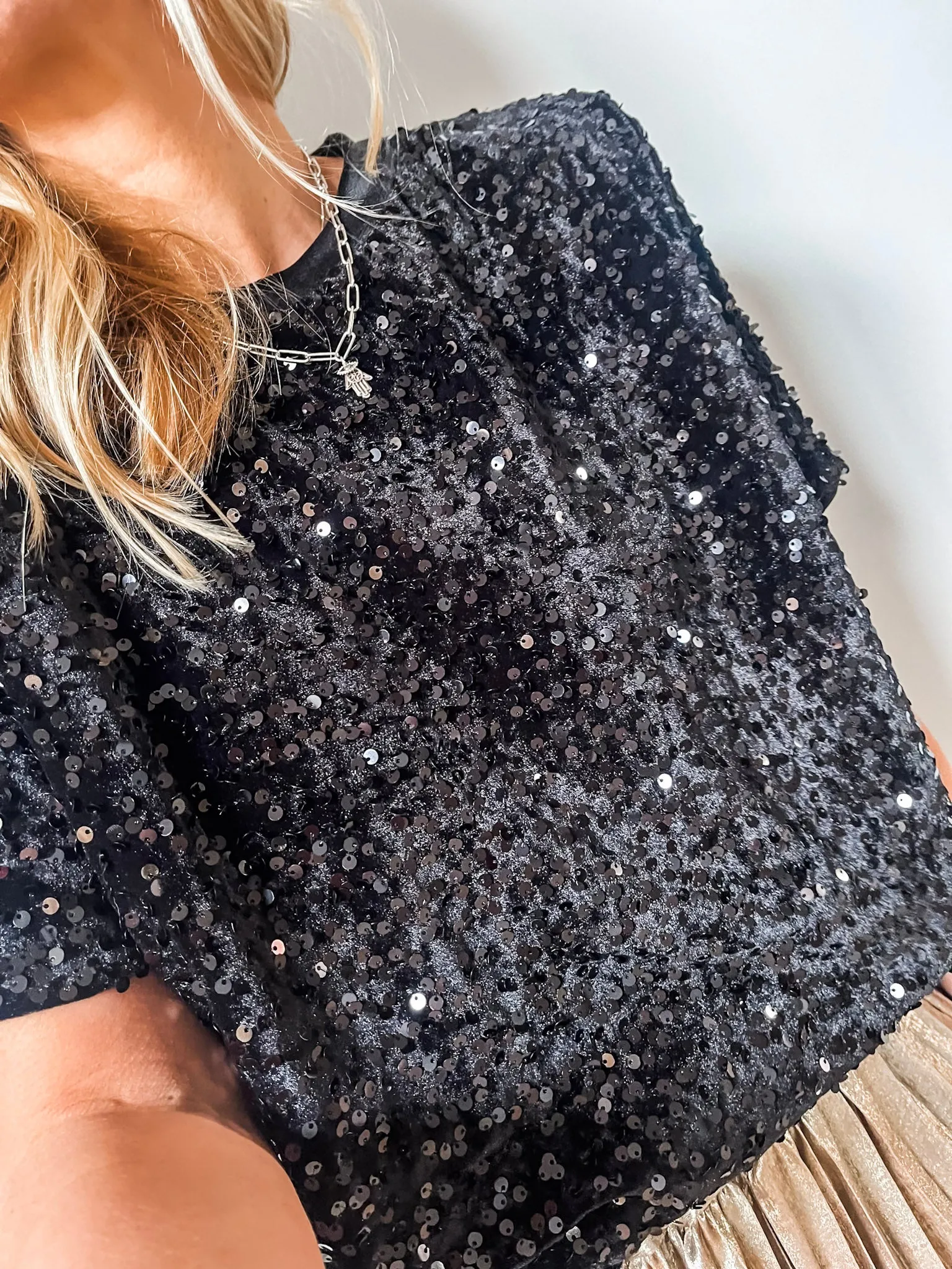 Sequin Velvet T-Shirt
