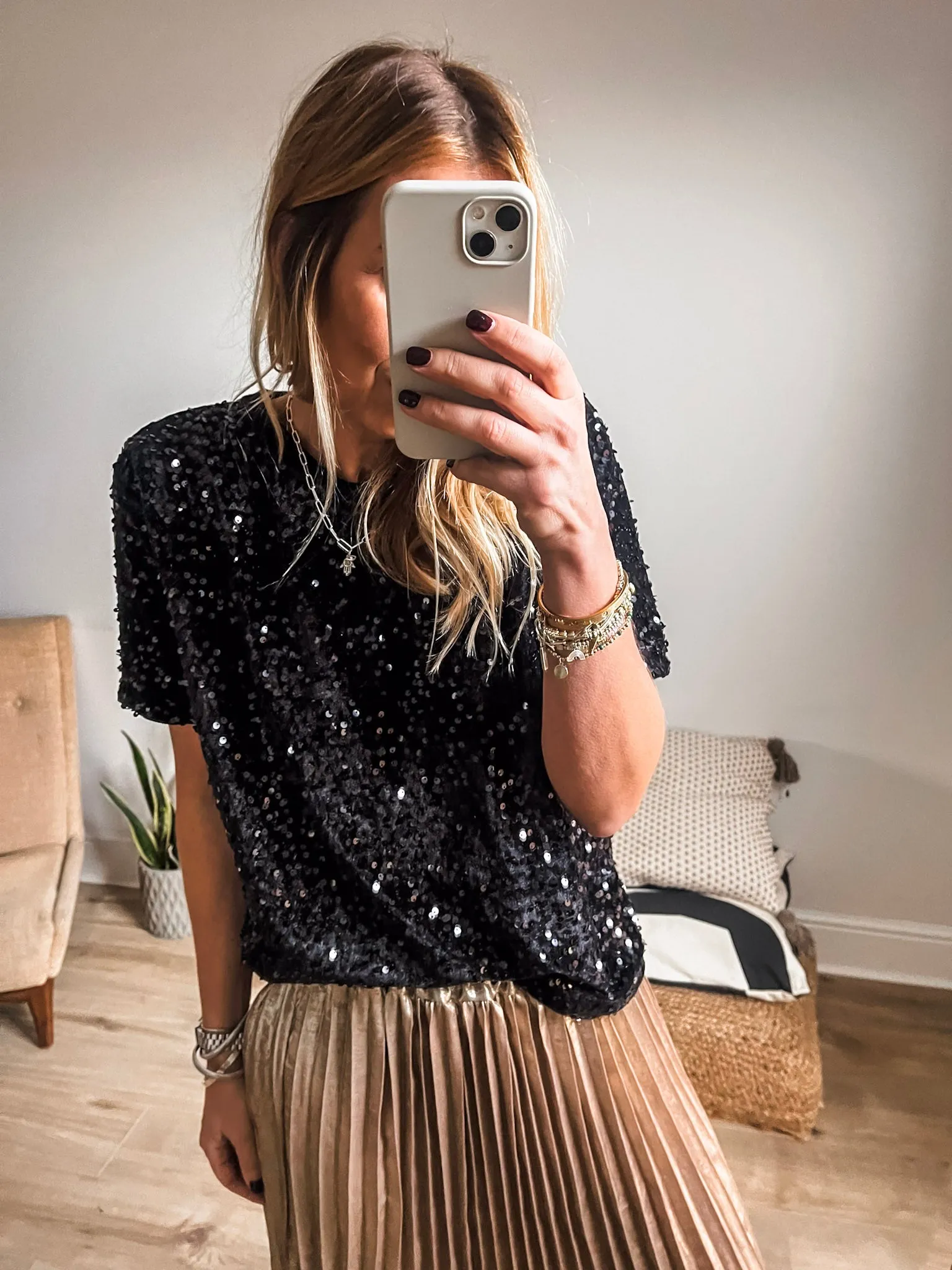 Sequin Velvet T-Shirt