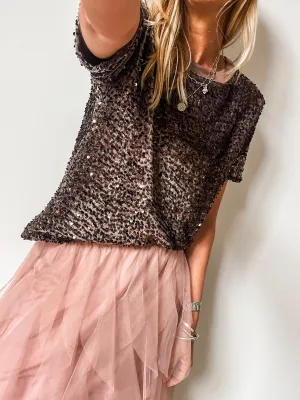Sequin Velvet T-Shirt