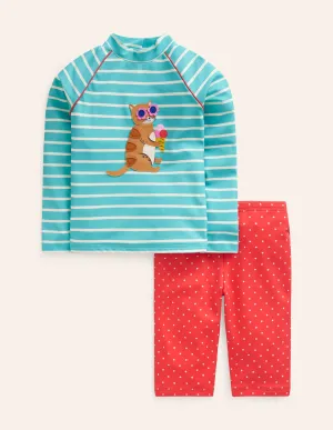 Sun Safe Rash Vest Set-Cat logo