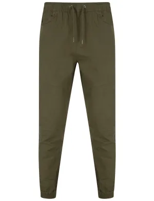 Tamuin Cotton Twill Cuffed Cargo Jogger Pants in Grape Leaf - Tokyo Laundry