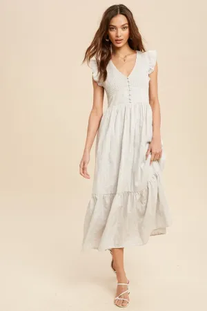 The Sophia Smocked Midi Dress