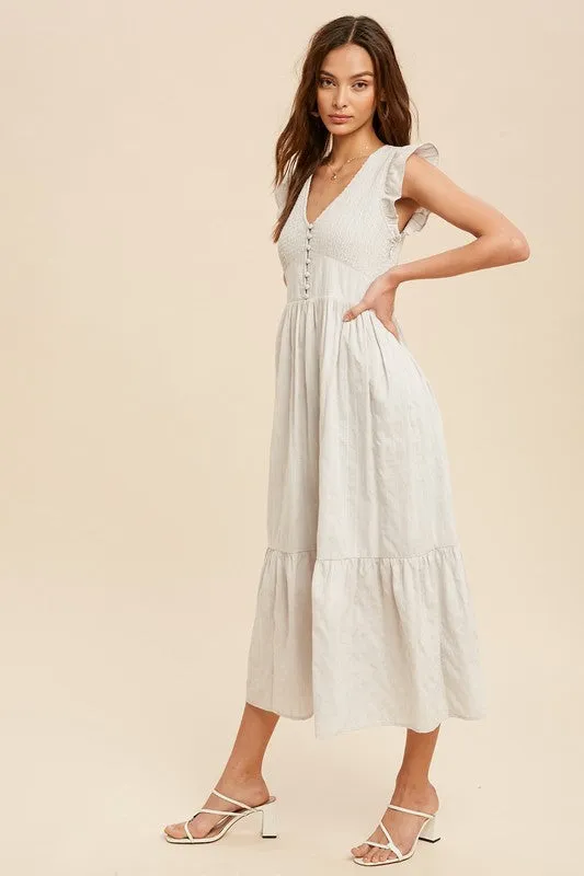 The Sophia Smocked Midi Dress