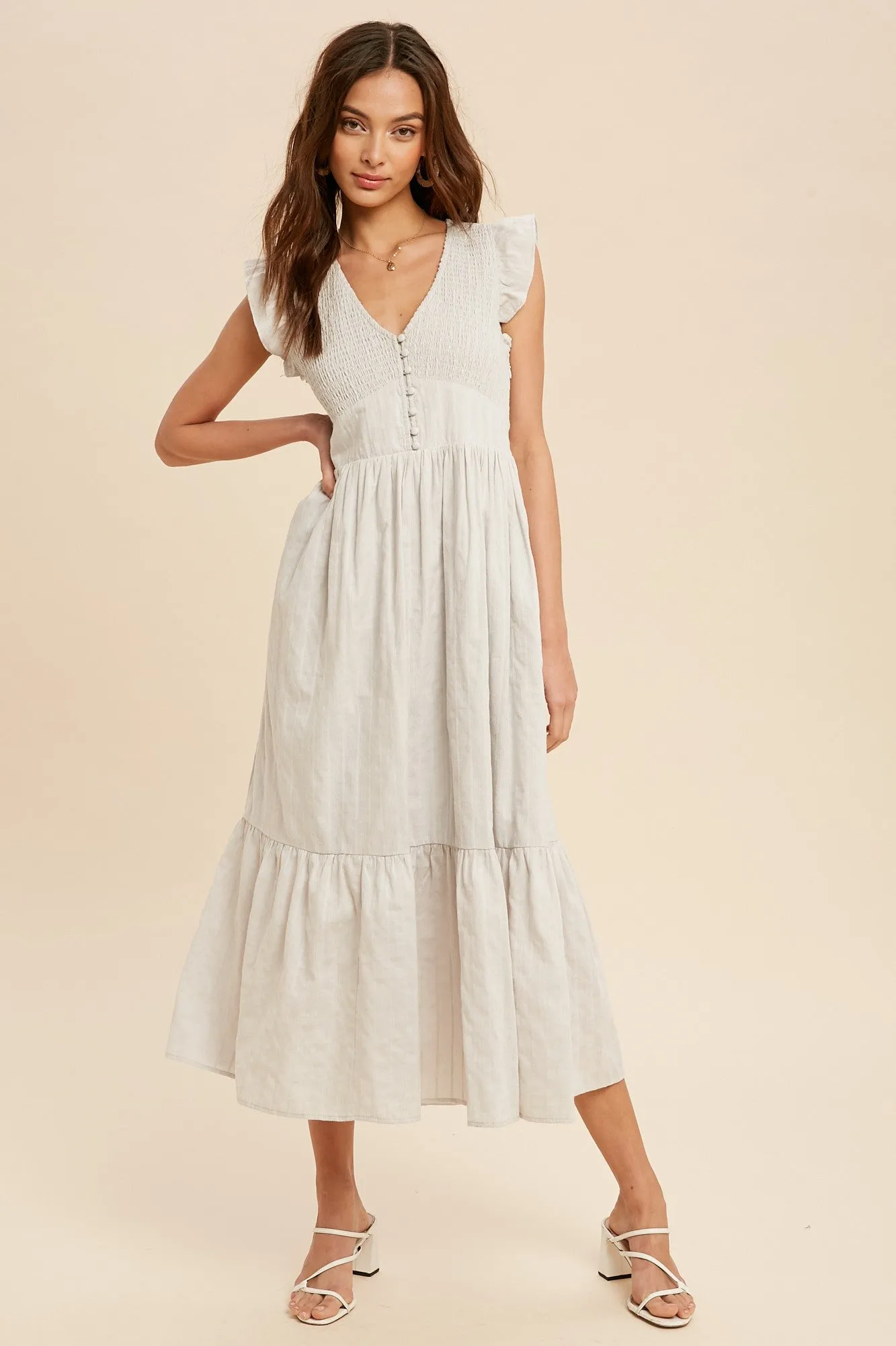 The Sophia Smocked Midi Dress