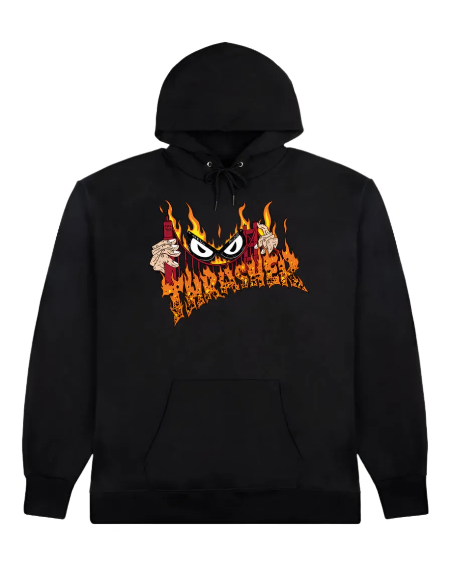 Thrasher Sucka Free Neckface Black Hooded Sweatshirt