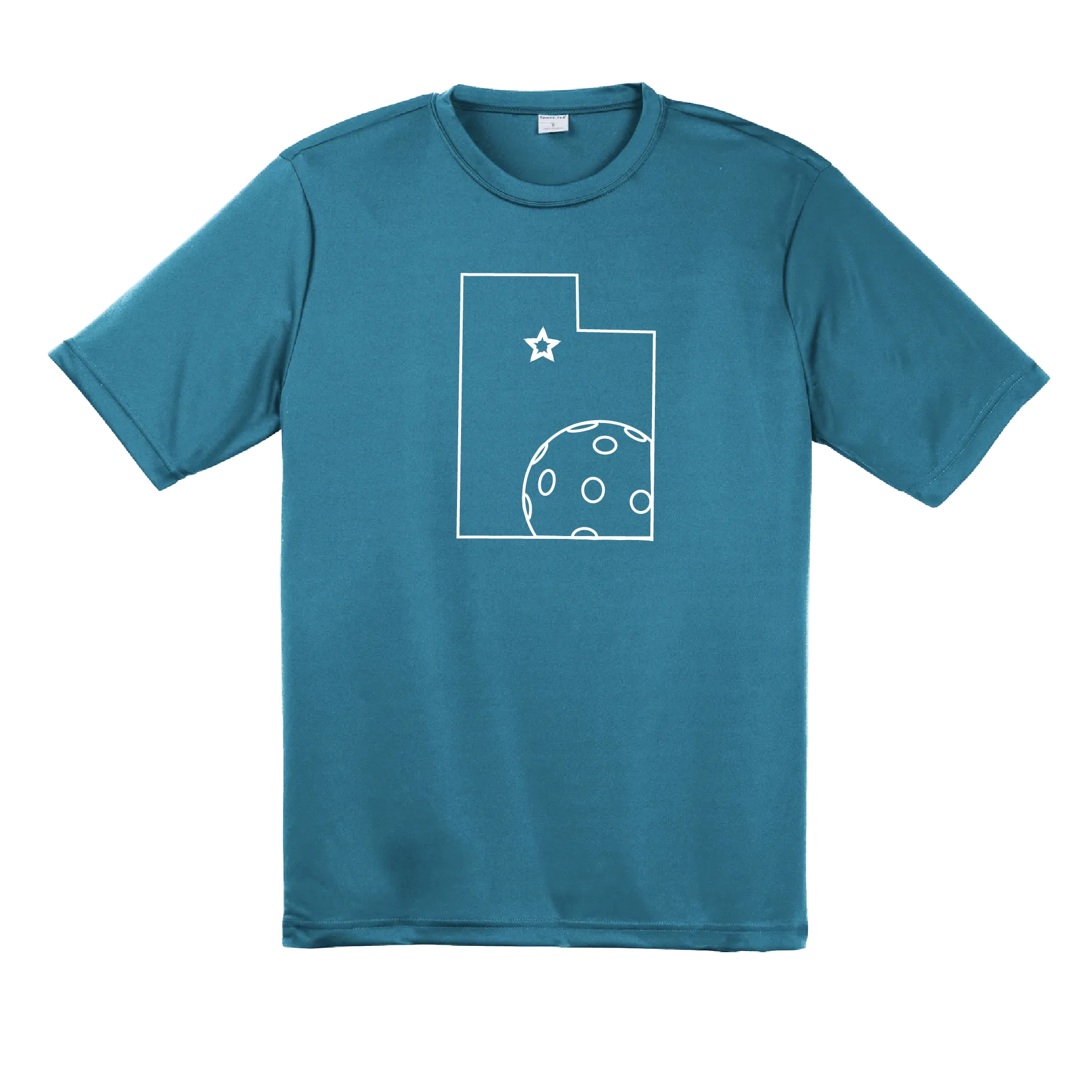 Utah With Pickleballs | Clearance Men's Short Sleeve Athletic Shirt | 100% Polyester