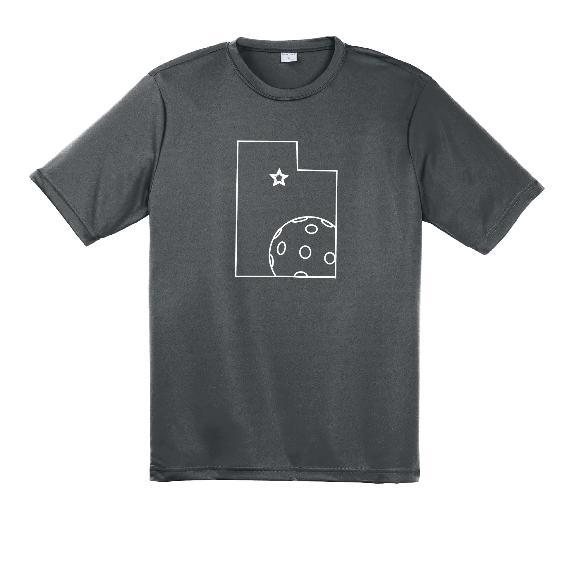 Utah With Pickleballs | Clearance Men's Short Sleeve Athletic Shirt | 100% Polyester