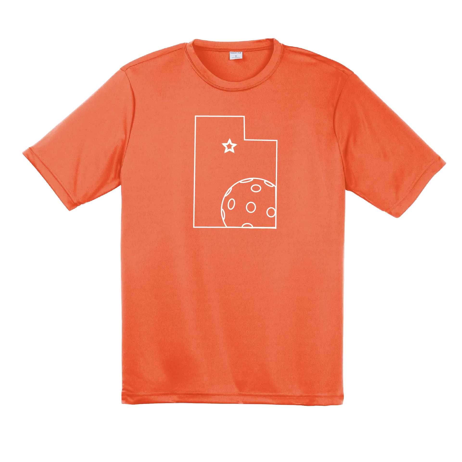 Utah With Pickleballs | Clearance Men's Short Sleeve Athletic Shirt | 100% Polyester