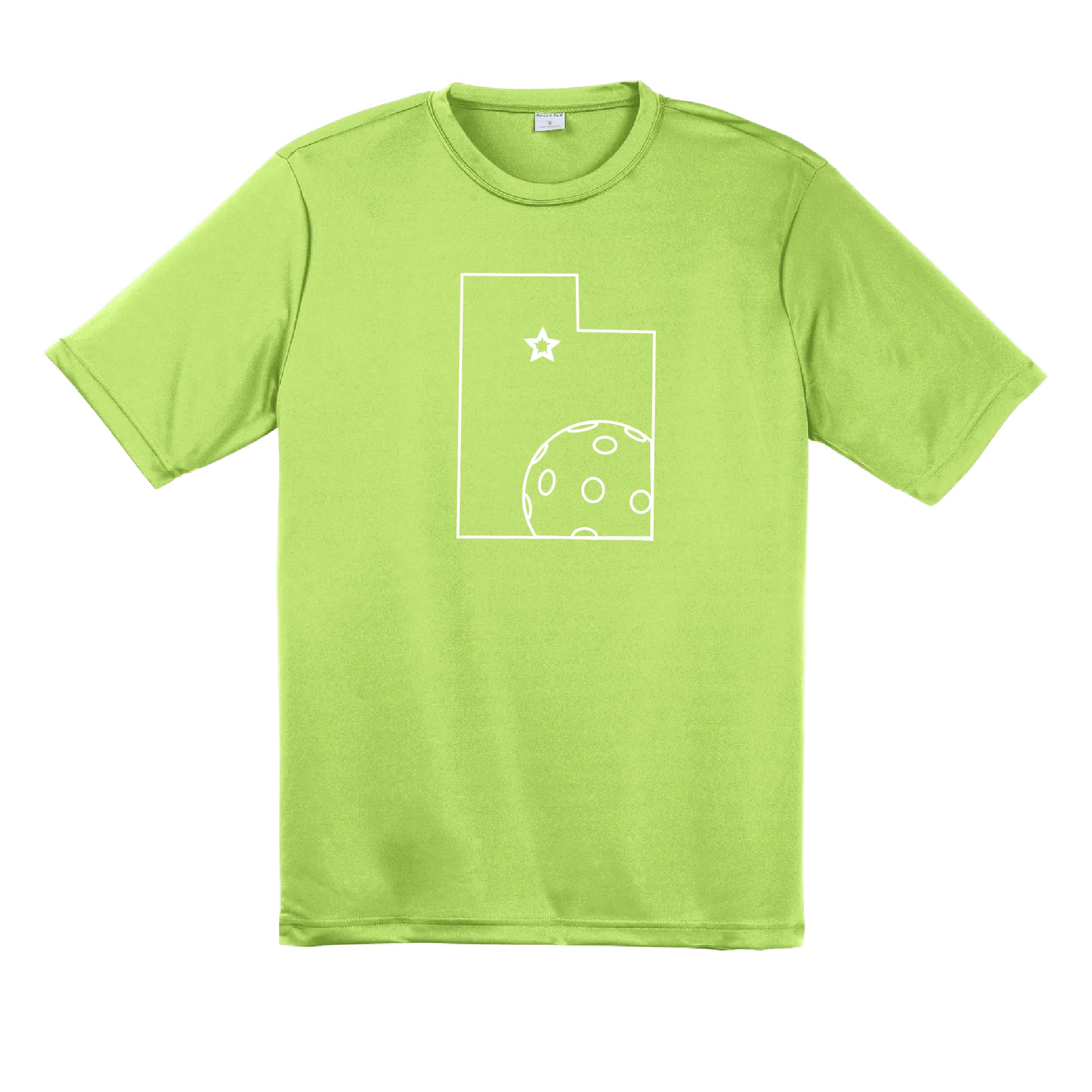 Utah With Pickleballs | Clearance Men's Short Sleeve Athletic Shirt | 100% Polyester