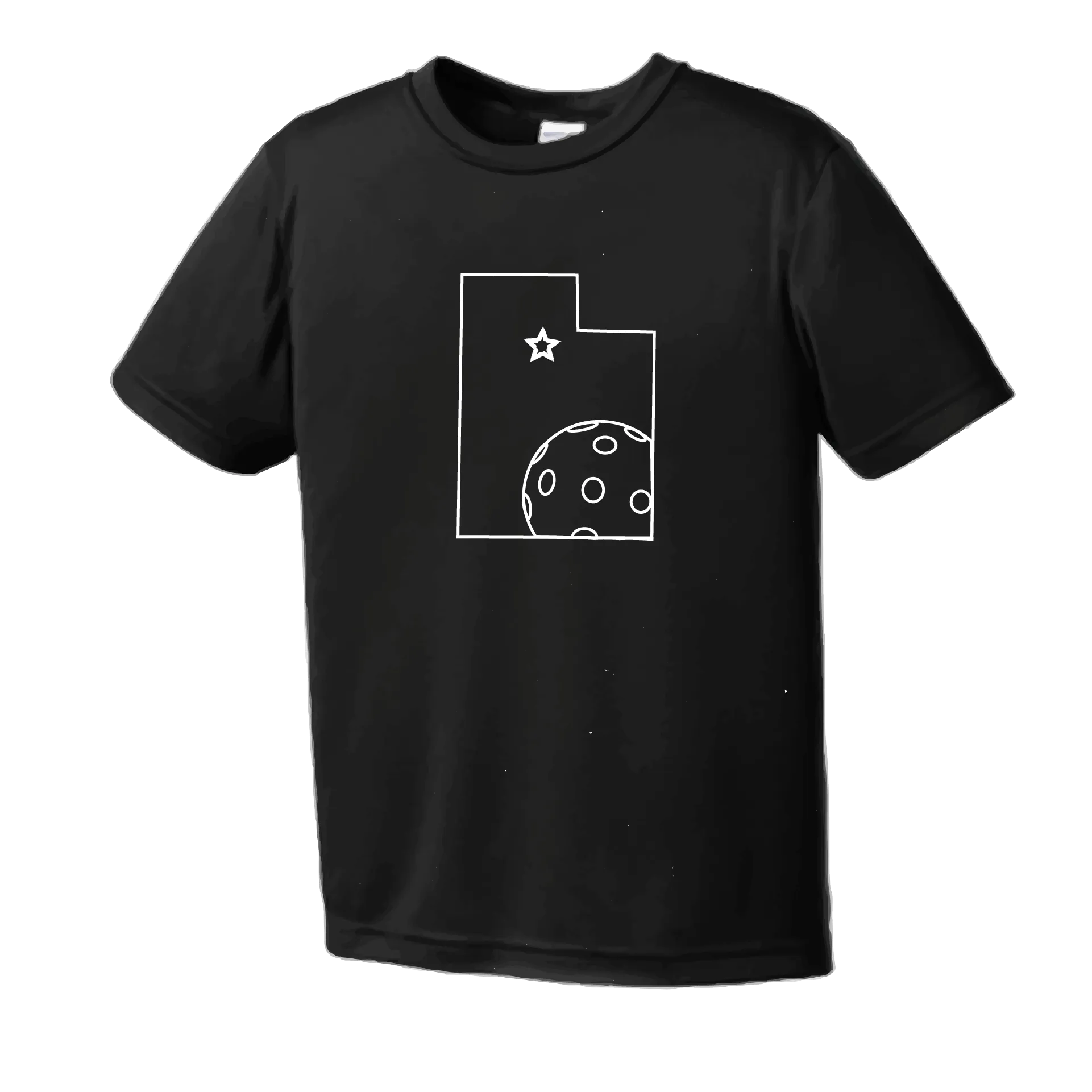 Utah With Pickleballs | Clearance Men's Short Sleeve Athletic Shirt | 100% Polyester