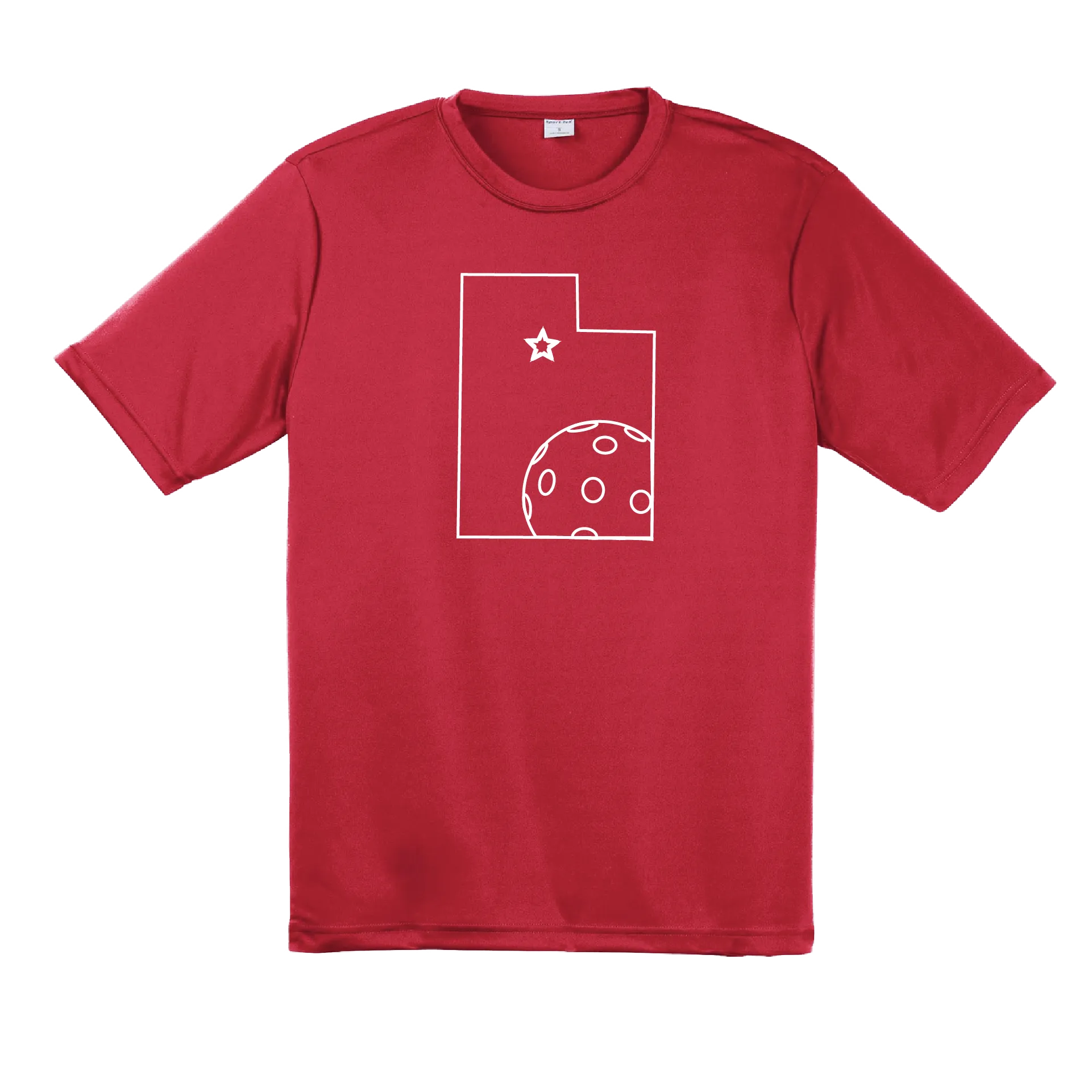 Utah With Pickleballs | Clearance Men's Short Sleeve Athletic Shirt | 100% Polyester