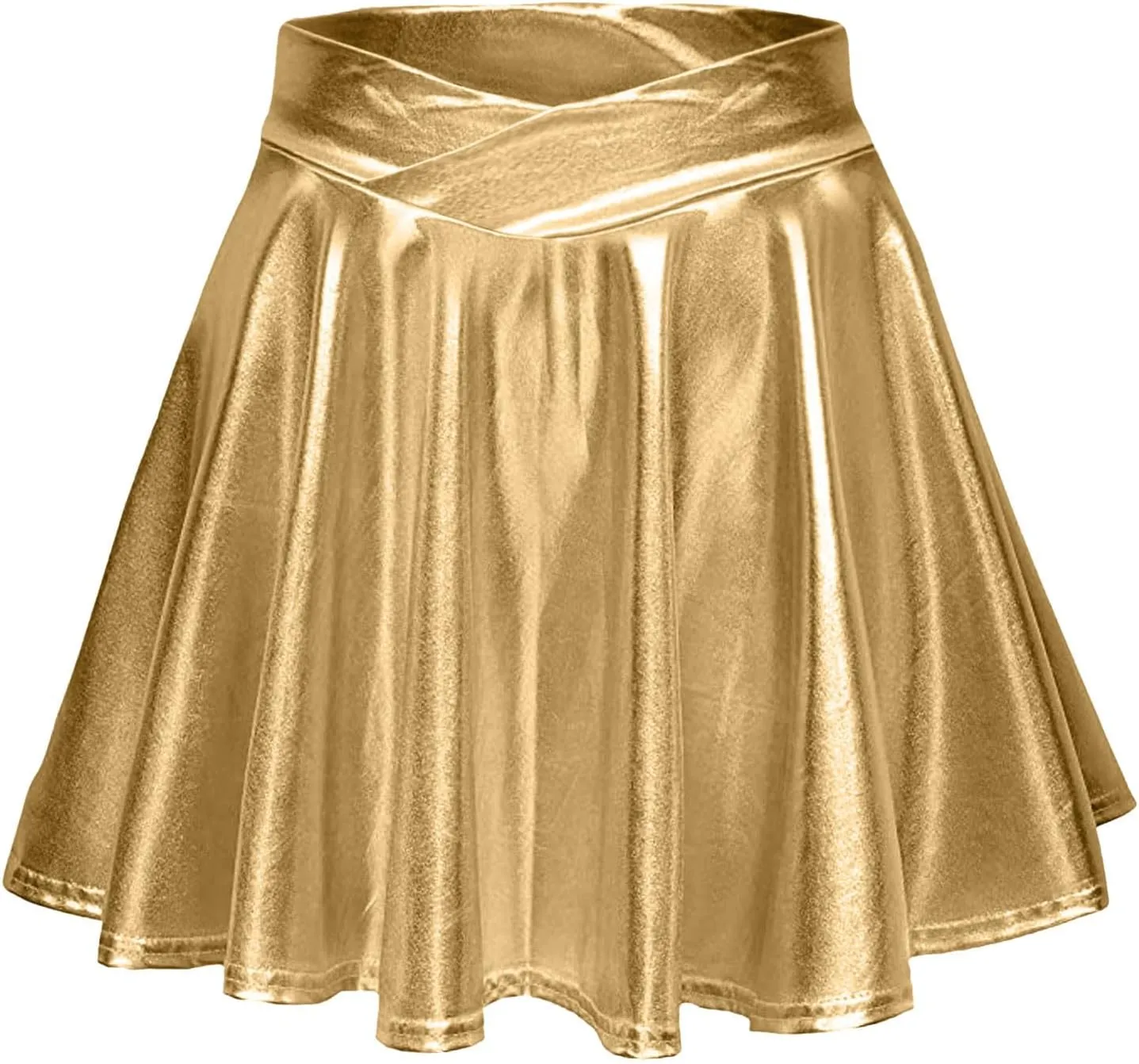 Womens A Line Mini Skort 2025 Carnival Party Dance Skirts Sparkly Shiny Solid Pleated Skirts Sexy Ruffles Tutu Skirt
